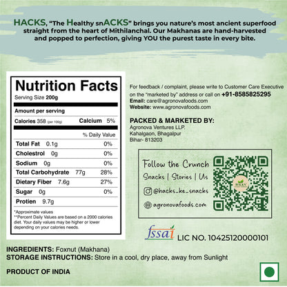 Hacks™ Jumbo Phool Makhana 100g